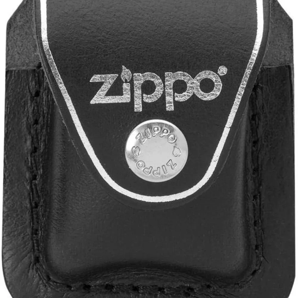Zippo Leather Flip Lighter Pouch‎ with Belt Clip Black New in Box